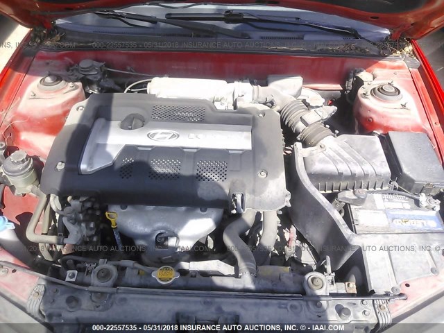 KMHDN46D25U168092 - 2005 HYUNDAI ELANTRA GLS/GT RED photo 10