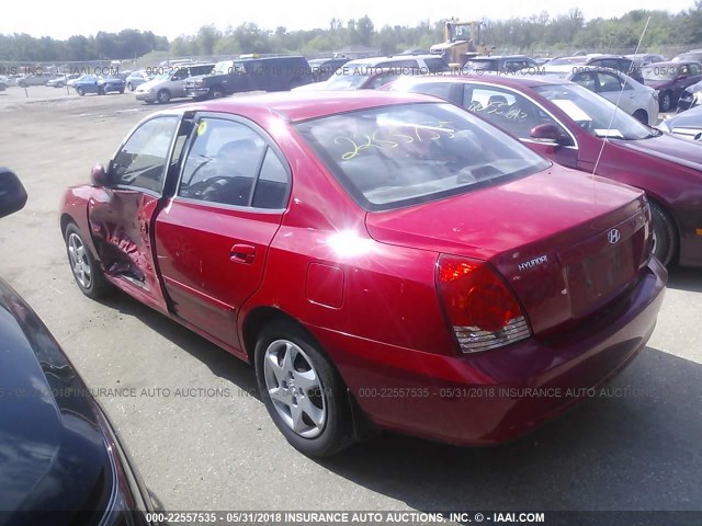 KMHDN46D25U168092 - 2005 HYUNDAI ELANTRA GLS/GT RED photo 3