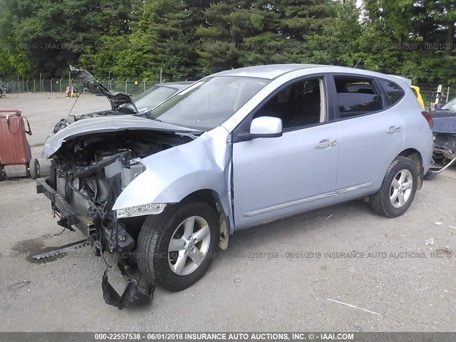 JN8AS5MV5DW120675 - 2013 NISSAN ROGUE S/SV BLUE photo 2