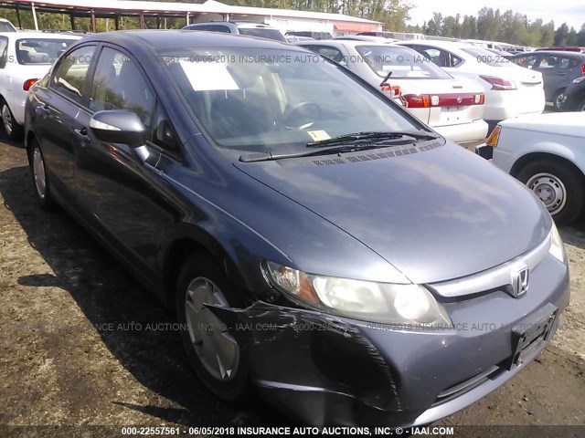 JHMFA36268S005459 - 2008 HONDA CIVIC HYBRID GRAY photo 1