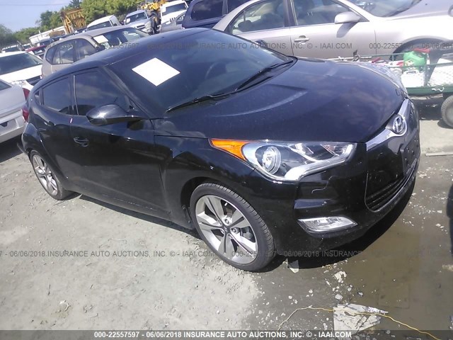 KMHTC6AD5HU321511 - 2017 HYUNDAI VELOSTER BLACK photo 1