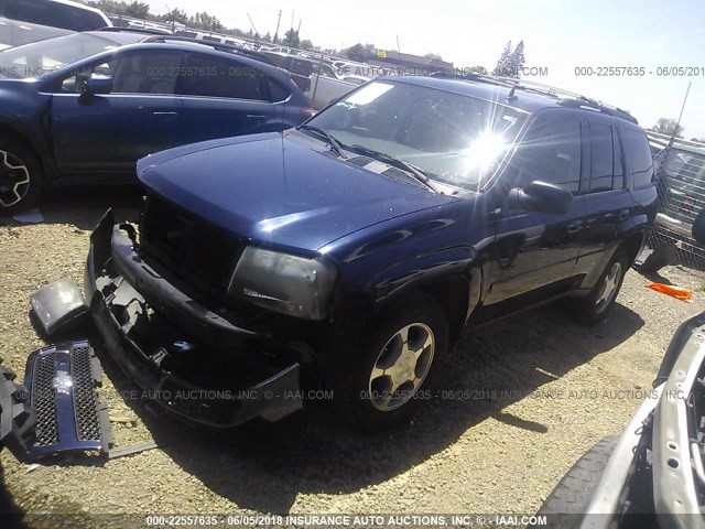 1GNET13M882150575 - 2008 CHEVROLET TRAILBLAZER LS/LT BLUE photo 2