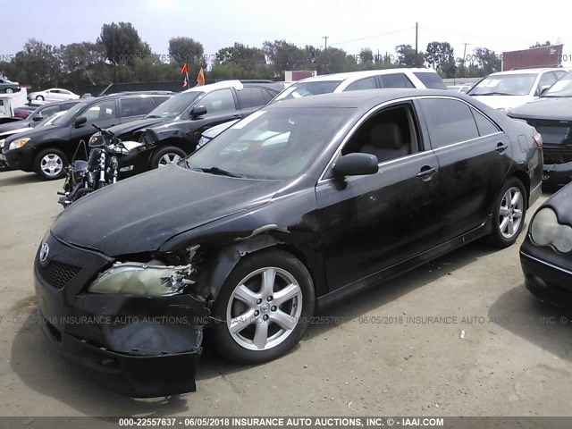 4T1BK46KX7U009144 - 2007 TOYOTA CAMRY NEW GENERAT LE/XLE/SE BLACK photo 2