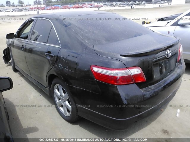 4T1BK46KX7U009144 - 2007 TOYOTA CAMRY NEW GENERAT LE/XLE/SE BLACK photo 3