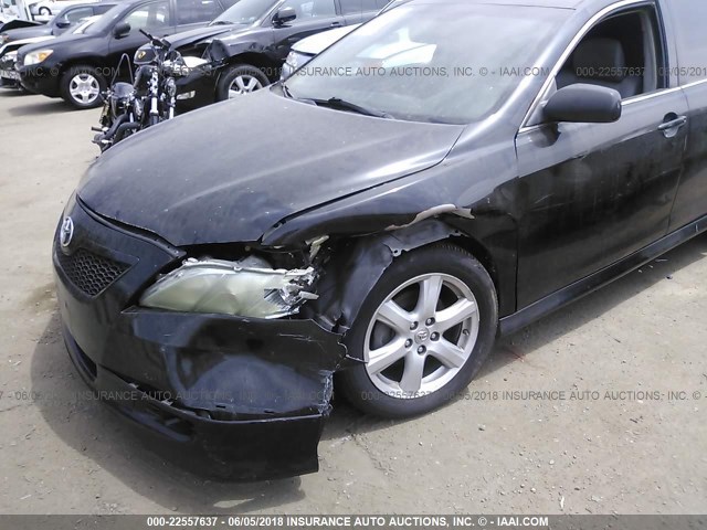 4T1BK46KX7U009144 - 2007 TOYOTA CAMRY NEW GENERAT LE/XLE/SE BLACK photo 6