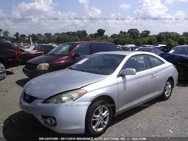 4T1CE30P48U762289 - 2008 TOYOTA CAMRY SOLARA SE/SLE/SPORT SILVER photo 2