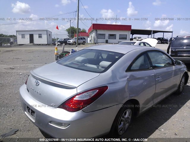 4T1CE30P48U762289 - 2008 TOYOTA CAMRY SOLARA SE/SLE/SPORT SILVER photo 4