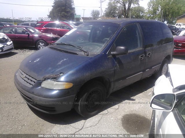 2C4GJ2536YR885493 - 2000 CHRYSLER VOYAGER BLUE photo 2