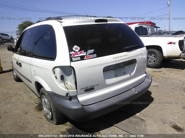 1B4GP25392B735749 - 2002 DODGE CARAVAN SE WHITE photo 3