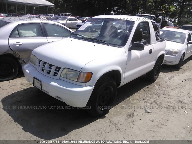 KNDJB623715691833 - 2001 KIA SPORTAGE WHITE photo 2