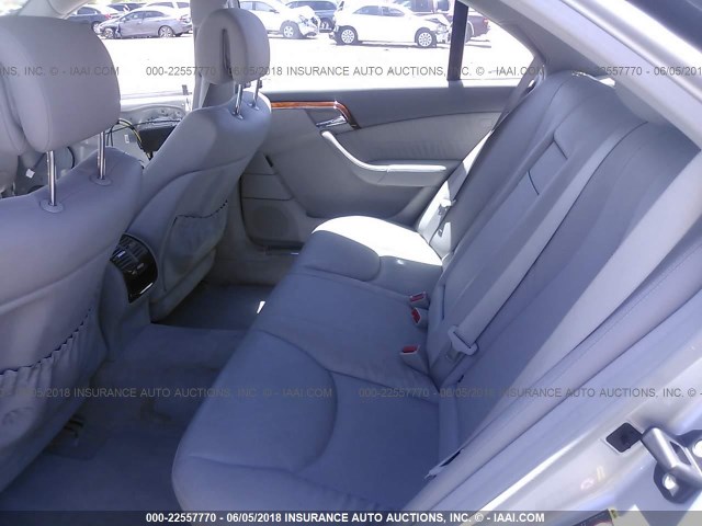 WDBNG83J75A455397 - 2005 MERCEDES-BENZ S 430 4MATIC SILVER photo 8