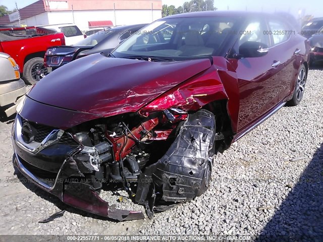 1N4AA6AP3HC455182 - 2017 NISSAN MAXIMA 3.5S/SV/SL/SR/PLAT RED photo 6