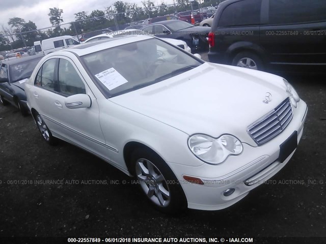 WDBRF92H87F895837 - 2007 MERCEDES-BENZ C 280 4MATIC WHITE photo 1