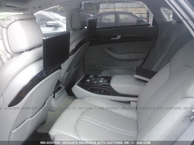 WAURVAFDXBN015522 - 2011 AUDI A8 L QUATTRO GRAY photo 8