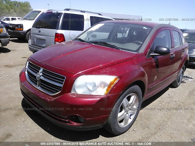 1B3HB48B57D570400 - 2007 DODGE CALIBER SXT MAROON photo 2