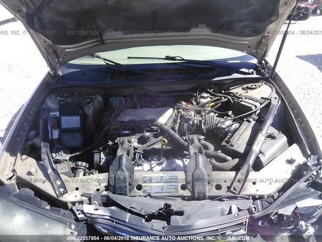 2G1WF52E859269349 - 2005 CHEVROLET IMPALA TAN photo 10