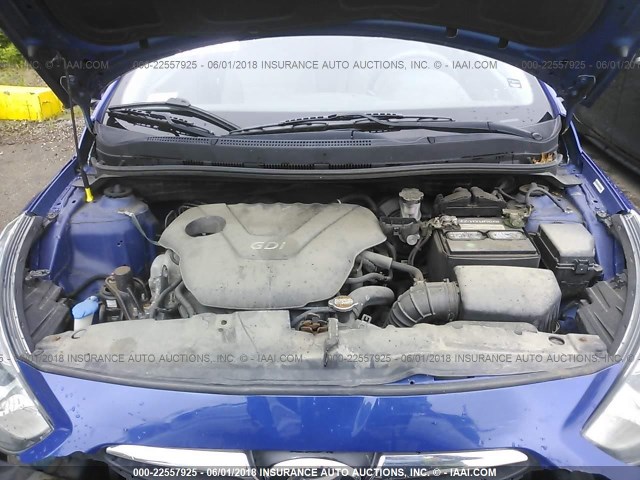 KMHCT4AE7CU053566 - 2012 HYUNDAI ACCENT GLS/GS BLUE photo 10