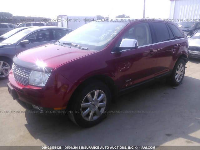 2LMDU88C97BJ36722 - 2007 LINCOLN MKX RED photo 2