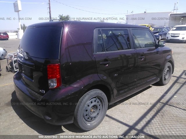 JTLZE4FE3CJ001911 - 2012 TOYOTA SCION XB BURGUNDY photo 4