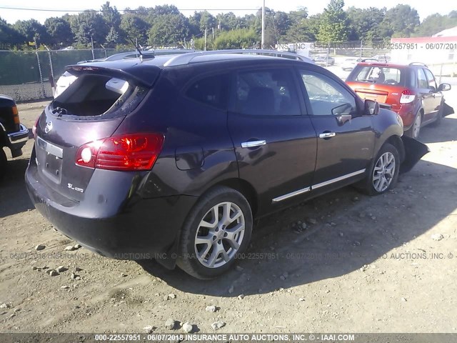 JN8AS5MV5BW292055 - 2011 NISSAN ROGUE S/SV/KROM BURGUNDY photo 4