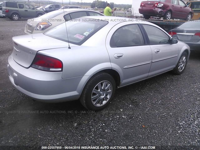 1C3EL56R44N189605 - 2004 CHRYSLER SEBRING LXI SILVER photo 4