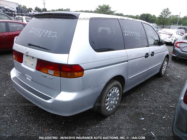 5FNRL18564B114435 - 2004 HONDA ODYSSEY LX SILVER photo 4