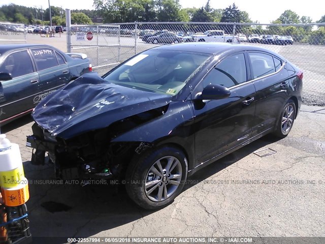 5NPD84LF3JH316725 - 2018 HYUNDAI ELANTRA SEL/VALUE/LIMITED BLACK photo 2