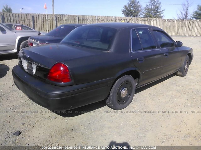 2FAFP71W03X107093 - 2003 FORD CROWN VICTORIA POLICE INTERCEPTOR BLACK photo 4