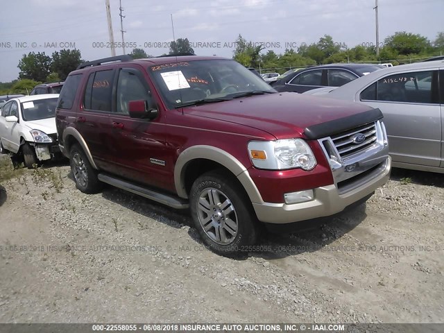 1FMEU74E38UA68947 - 2008 FORD EXPLORER EDDIE BAUER RED photo 1