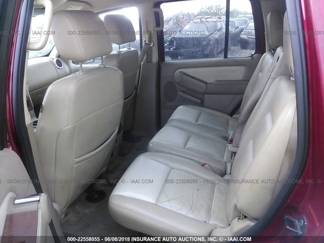 1FMEU74E38UA68947 - 2008 FORD EXPLORER EDDIE BAUER RED photo 8