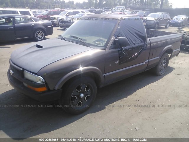 1GCCS1449XK155767 - 1999 CHEVROLET S TRUCK S10 BROWN photo 2