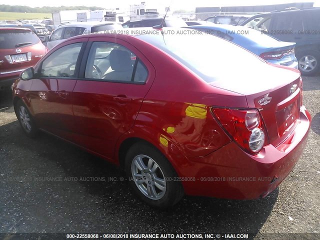 1G1JA5SH3C4168562 - 2012 CHEVROLET SONIC LS 红色 照片 3