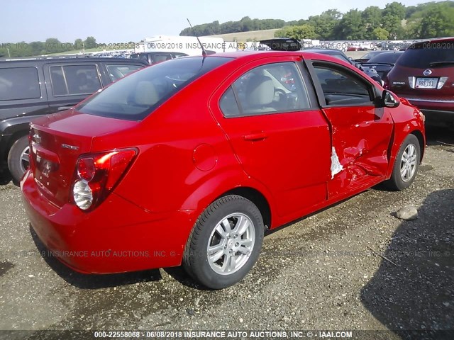 1G1JA5SH3C4168562 - 2012 CHEVROLET SONIC LS 红色 照片 4