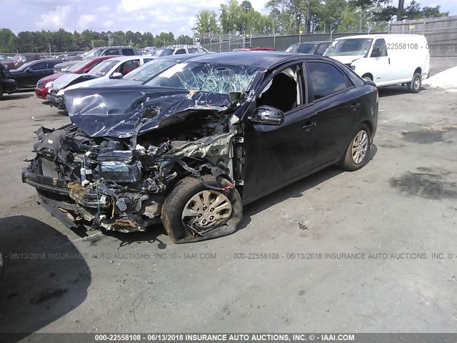 KNAFU4A27C5608480 - 2012 KIA FORTE EX BLACK photo 2