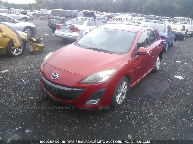 JM1BL1H61A1133165 - 2010 MAZDA 3 S RED photo 2