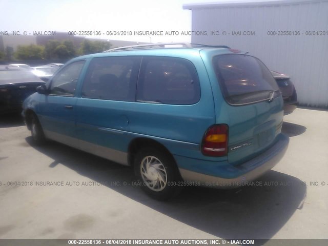 2FMDA5140SBB08905 - 1995 FORD WINDSTAR WAGON TEAL photo 3