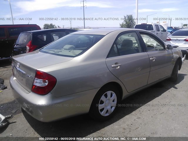 4T1BE32K53U727475 - 2003 TOYOTA CAMRY LE/XLE/SE Bej foto 4