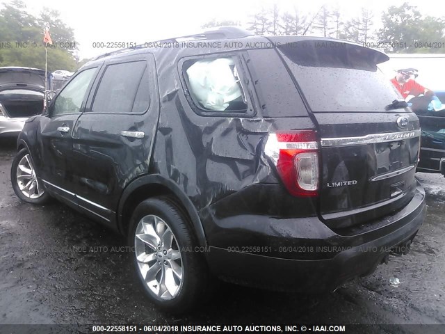 1FMHK8F85CGA89810 - 2012 FORD EXPLORER LIMITED 黑色 照片 3