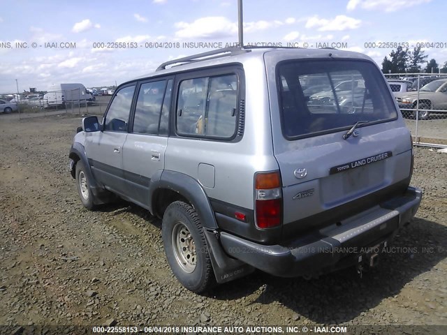 JT3FJ80W5N0043772 - 1992 TOYOTA LAND CRUISER FJ80 SILVER photo 3