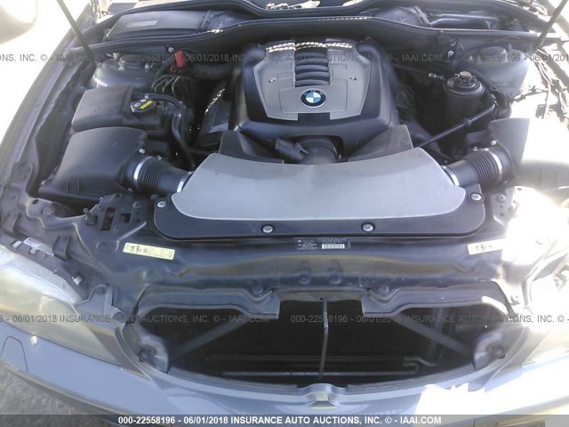 WBAHL83566DT05159 - 2006 BMW 750 I GRAY photo 10