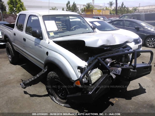 5TEHN72N02Z898267 - 2002 TOYOTA TACOMA DOUBLE CAB 银色 照片 1