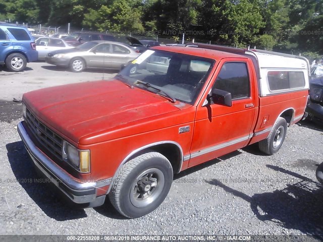 1GCBS14E2G2155694 - 1986 CHEVROLET S TRUCK S10 ORANGE photo 2