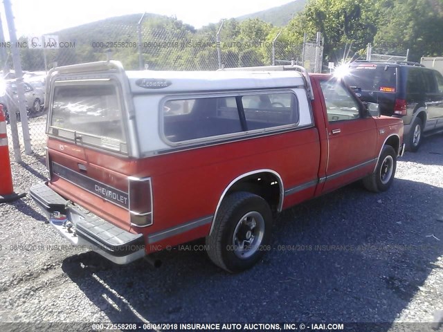 1GCBS14E2G2155694 - 1986 CHEVROLET S TRUCK S10 ORANGE photo 4