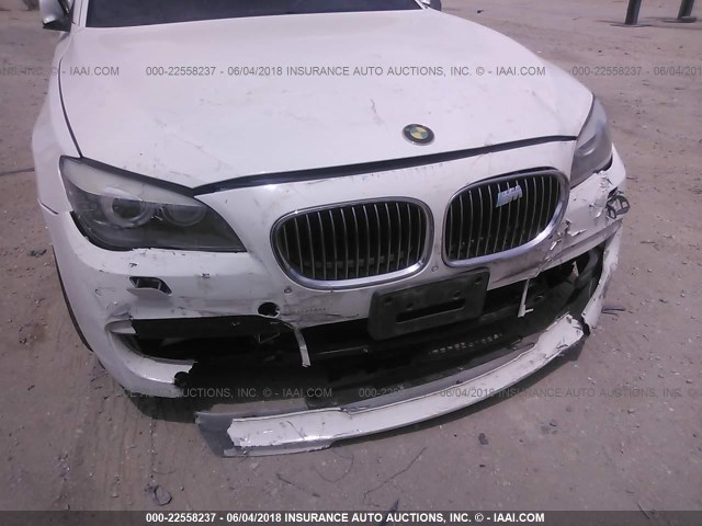 WBAKB8C52CDX20984 - 2012 BMW 750 LI WHITE photo 6