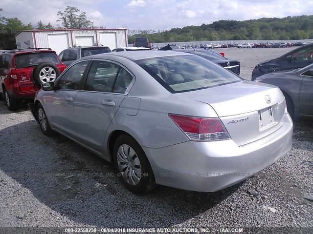 1HGCP26389A149724 - 2009 HONDA ACCORD LX SILVER photo 3