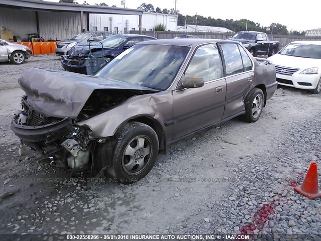 JHMCB7654MC044251 - 1991 HONDA ACCORD LX/EX BROWN photo 2