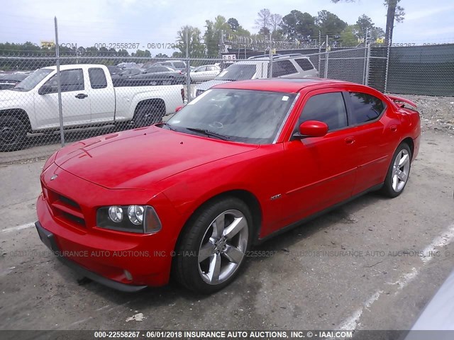 2B3KA53H17H851641 - 2007 DODGE CHARGER R/T RED photo 2