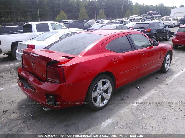 2B3KA53H17H851641 - 2007 DODGE CHARGER R/T RED photo 4