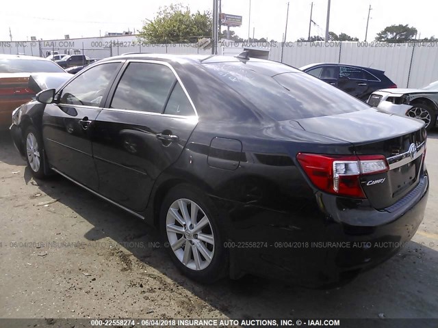 4T1BK1FK2CU521165 - 2012 TOYOTA CAMRY SE/XLE BLACK photo 3