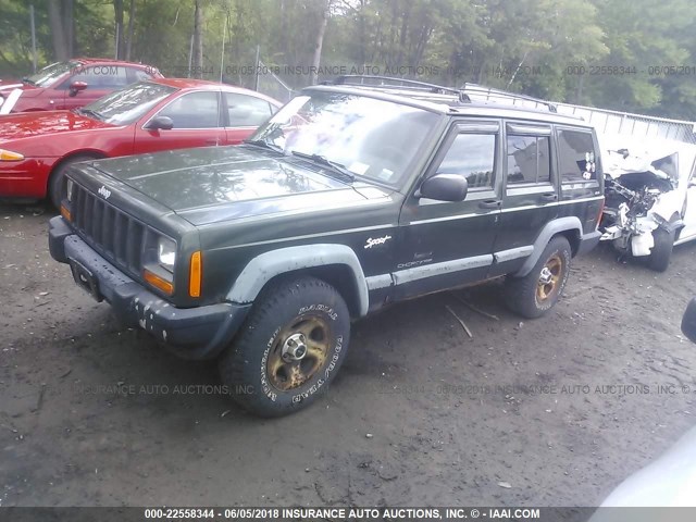 1J4FJ68S6WL263904 - 1998 JEEP CHEROKEE SPORT/CLASSIC მწვანე ფოტო 2
